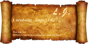 Lendvay Jagelló névjegykártya